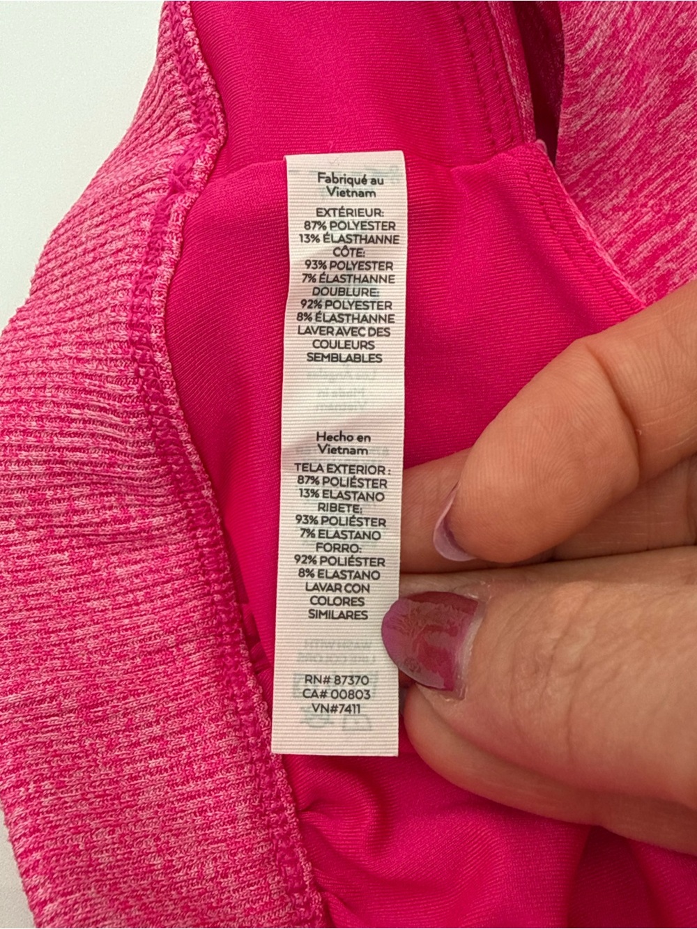 ALO Yoga Pink Heather High-Neck Sports Bra & High-Waist Shorts Set - Picture 9 of 9